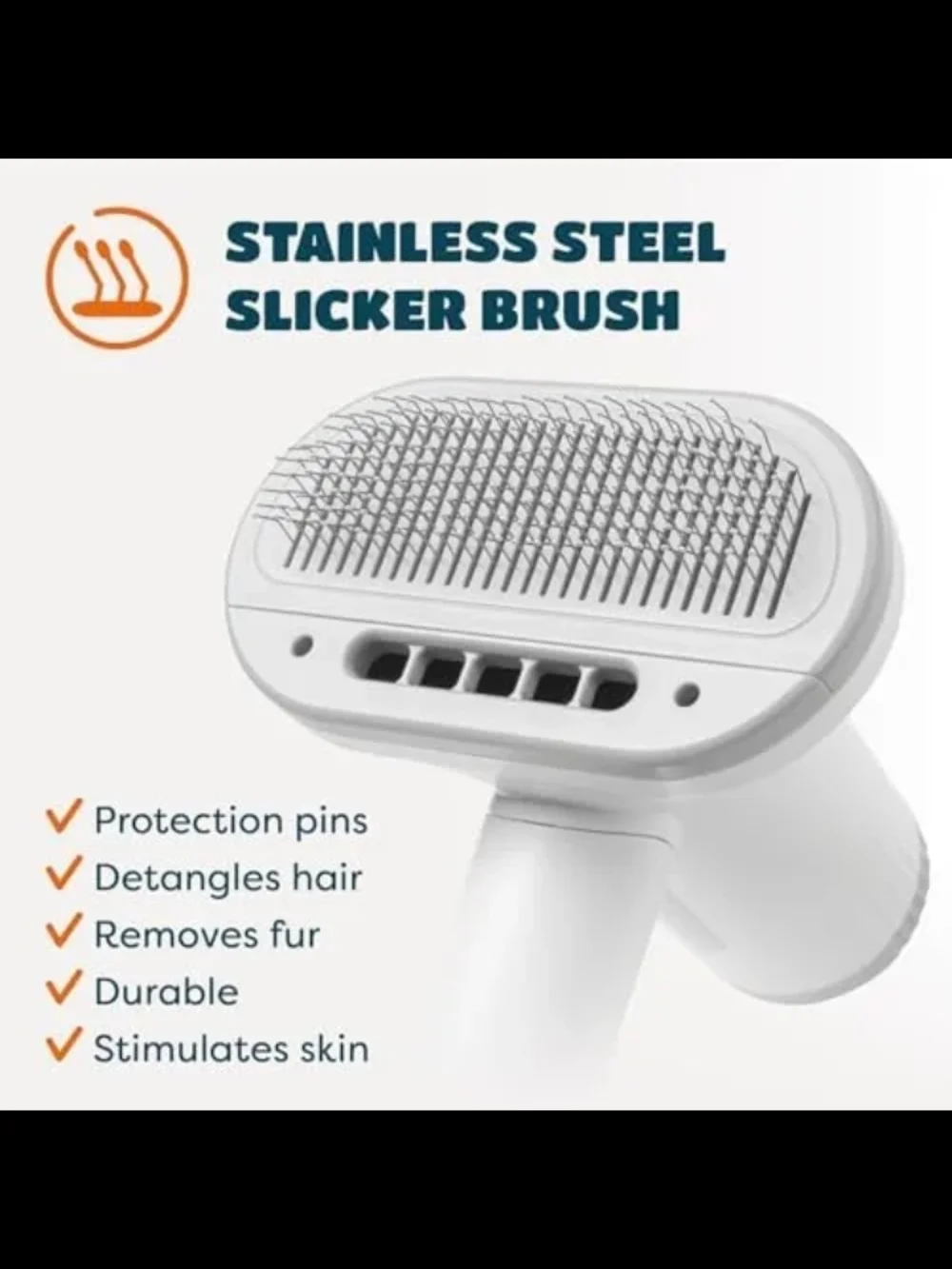 Handheld White Pet Grooming Dryer with Brush Head